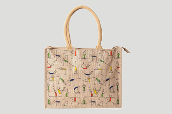 Jute Bag with Zipper Closure